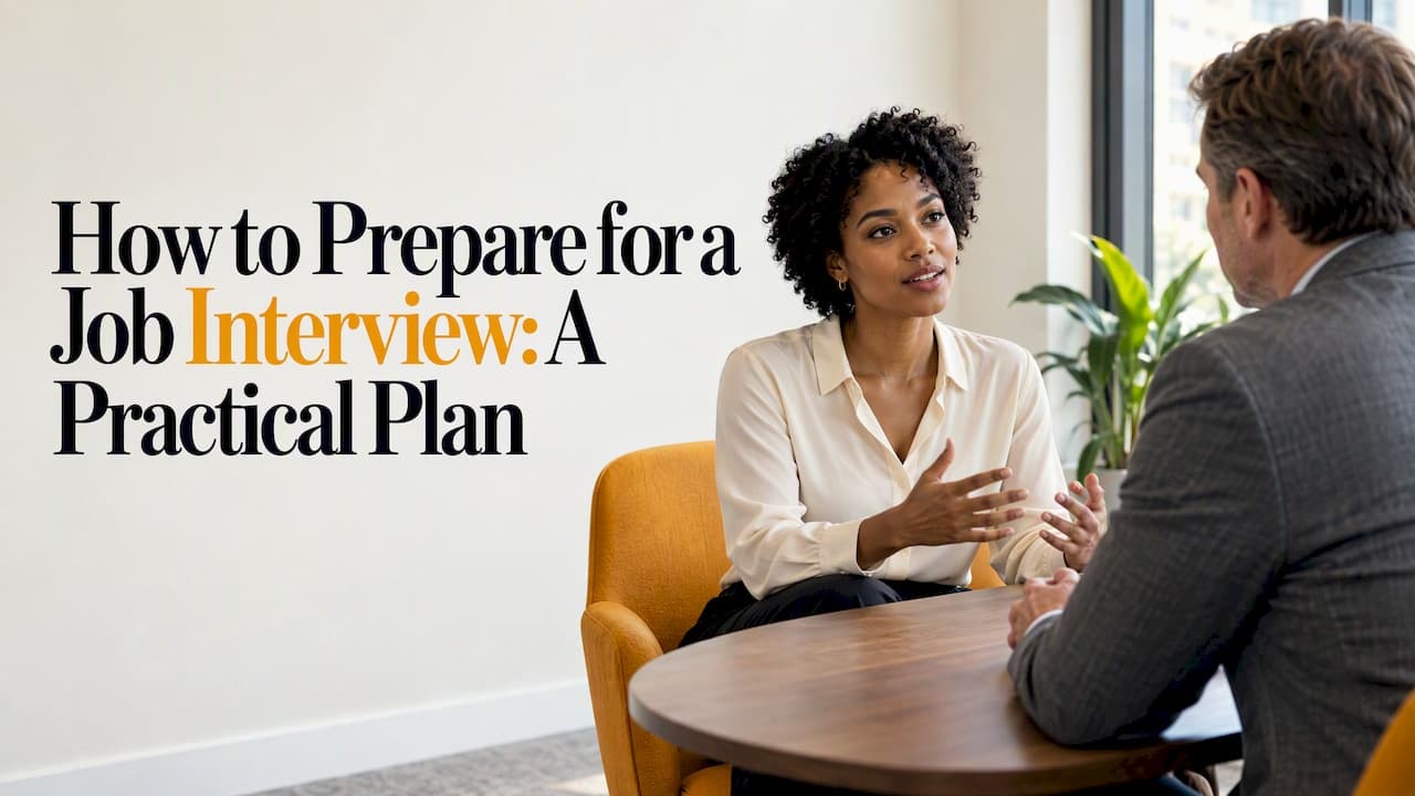 How to Prepare for a Job Interview: A Practical Plan